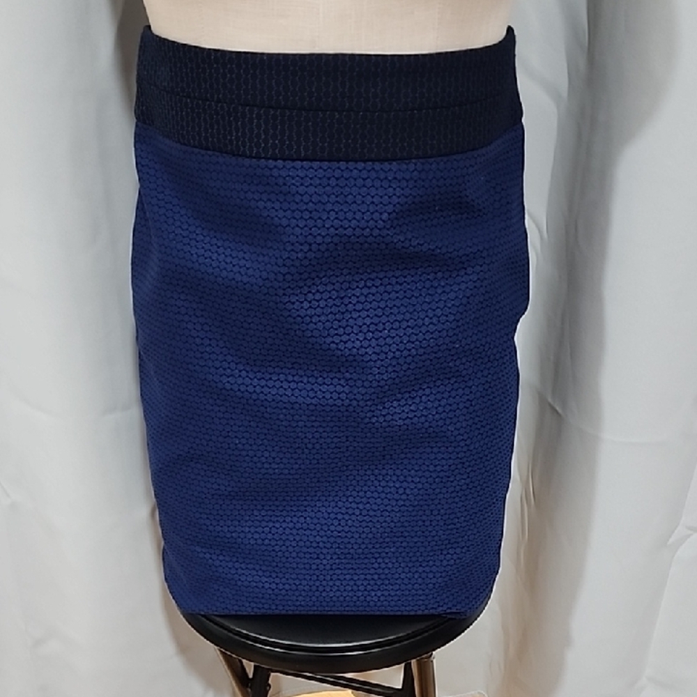 The Limited Navy Honeycomb Pencil Skirt